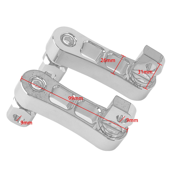 Motorcycle Adjustable Passenger Footpegs Support Extensions Bracket B