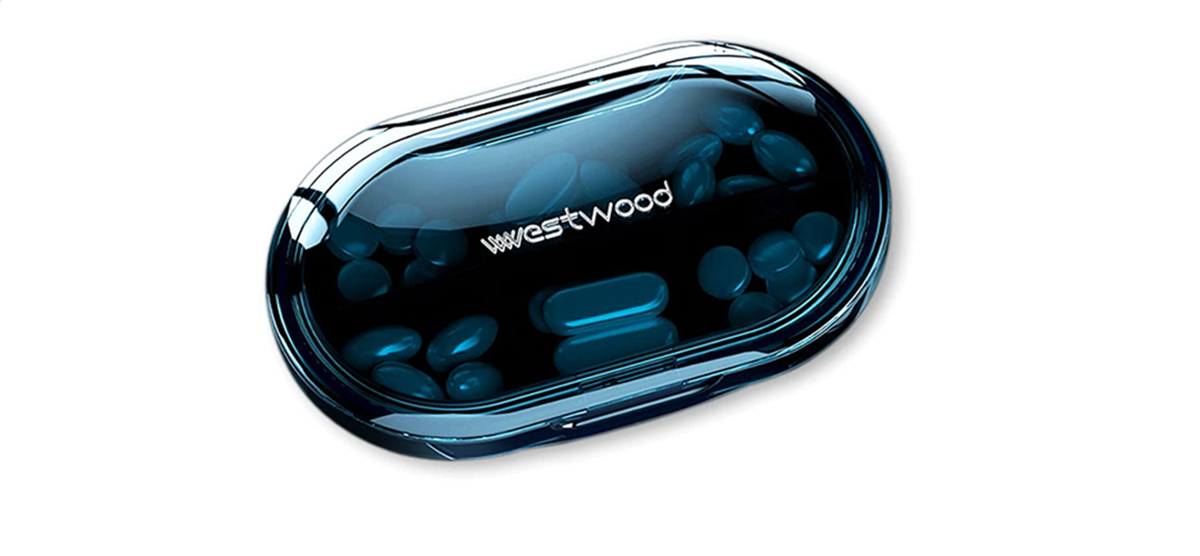 Westwood Pill Box Pill Organizer Travel Medicine Container