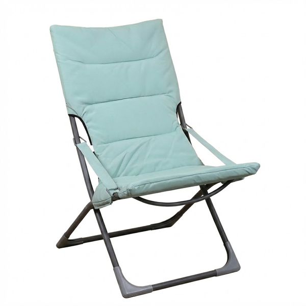 Heavy Duty Padded Foldable Camping Lounge Chair &amp; Portable Seat