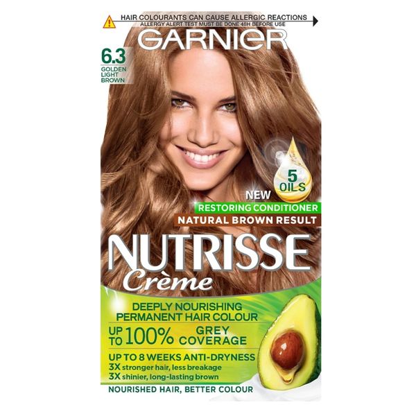 Garnier Nutrisse Permanent Hair Dye 6.3 Golden Light Brown