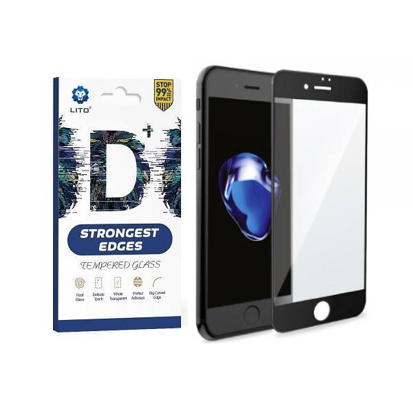 LITO iPhone 8 D+ Full Coverage Tempered Glass - Black