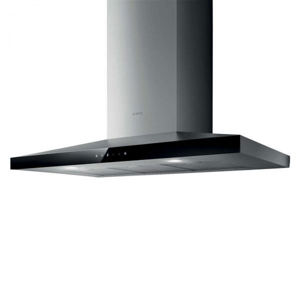 Elica Claire Sleek Modern Stainless Steel &amp; Glass Kitchen Extractor Fan