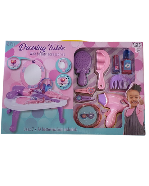 Dressing Table with Hairdryer, Accessories and Music.