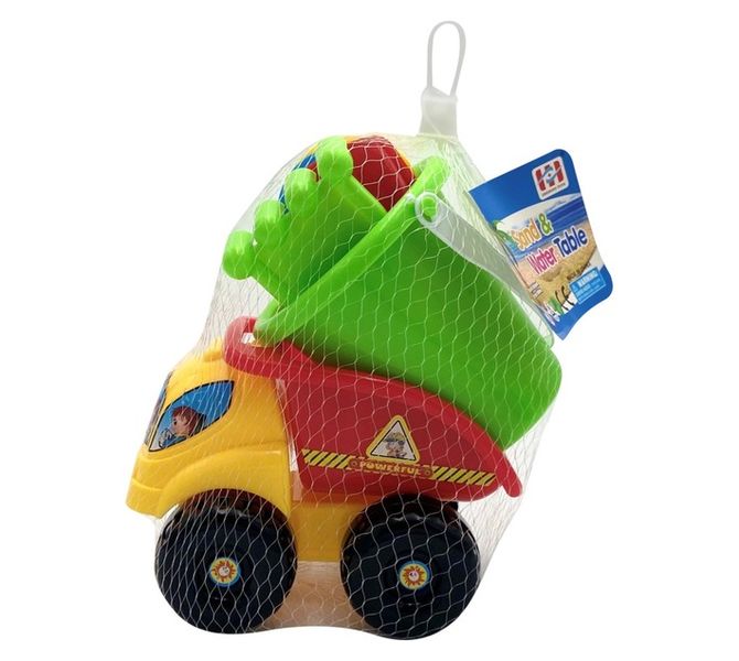 Truck and Bucket Beach Set Multicoloured - 120 x 180 x 210 mm - 8 Piece