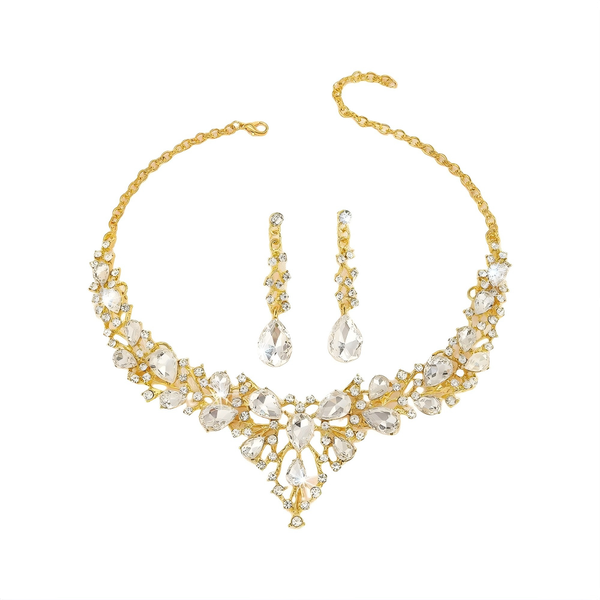ZELTRYN Luxury Teardrop Crystal Jewelry Set