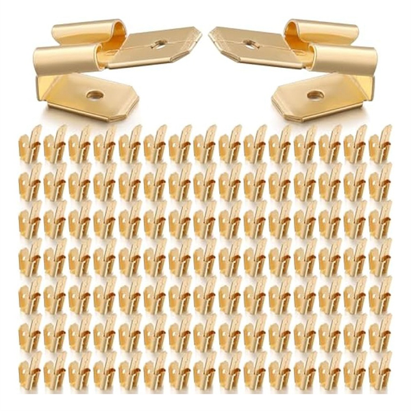 100Pcs Piggyback Spade Connectors Crimp Terminals Assortment Kit