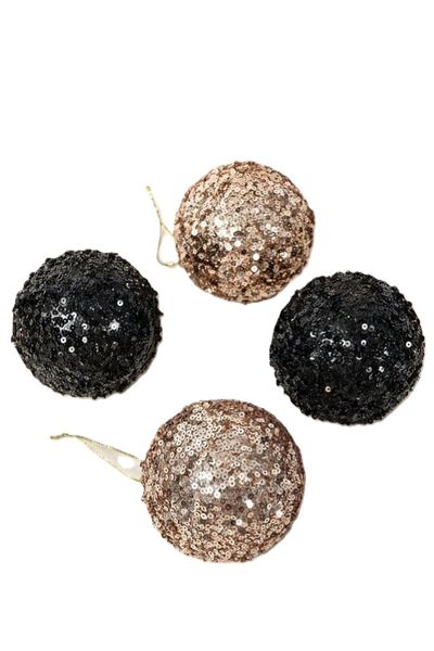 4 Pack Hanging Sequin Baubles