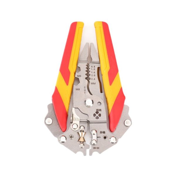 Folding snap-on 14-in-1 universal wire stripper