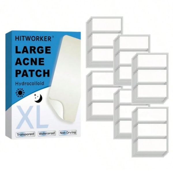 BlemishShield Transparent Long Hydrocolloid Acne Pimple Patches Day &amp; Night