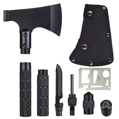 All in One Survival Axe & Multi-Tool Credit Card Combo Image