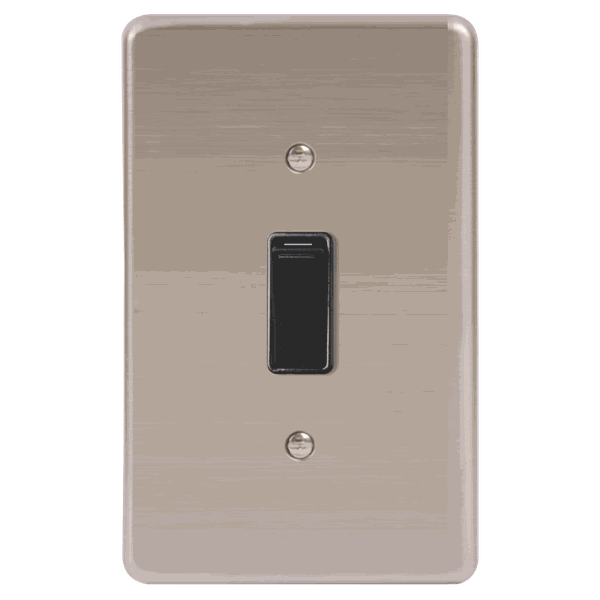 Lesco Stainless Steel and Black 1 Lever Switch