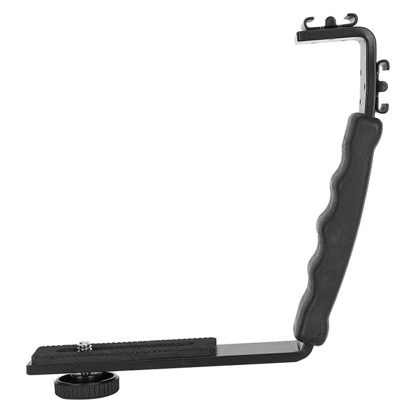 L-Bracket Dual Hot Shoe, Mic/LED Light Mount
