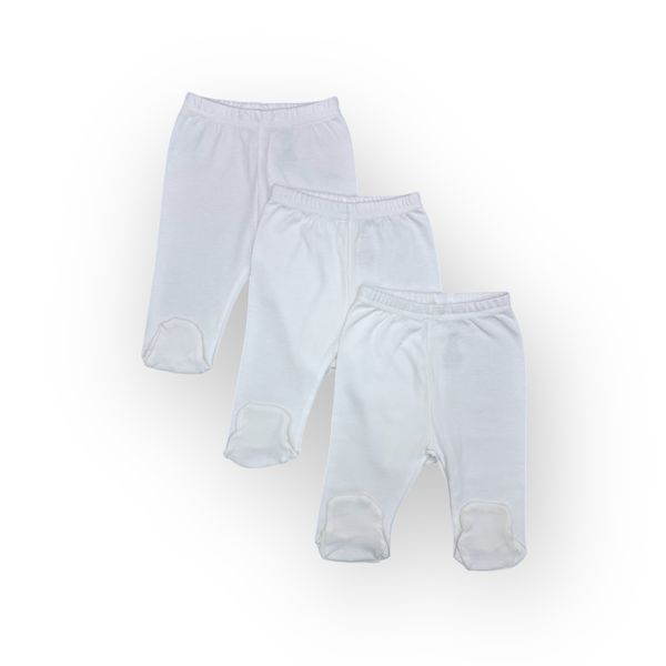 Mothers Choice 3-Pack Baby Basic Leggings with Closed Feet - Cotton Set