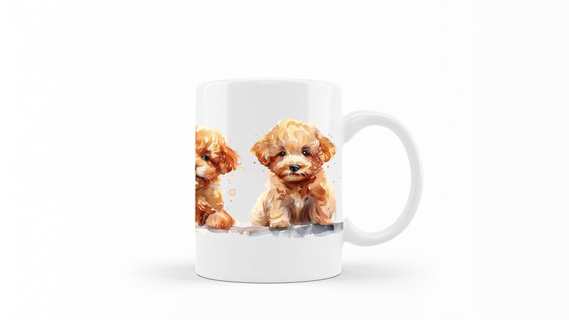 Poodle Printed Coffee Mug