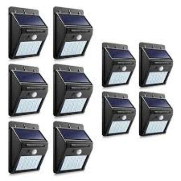 Set of 10 PIP Motion + CDS Night Motion Sensor Solar LED Wall Light