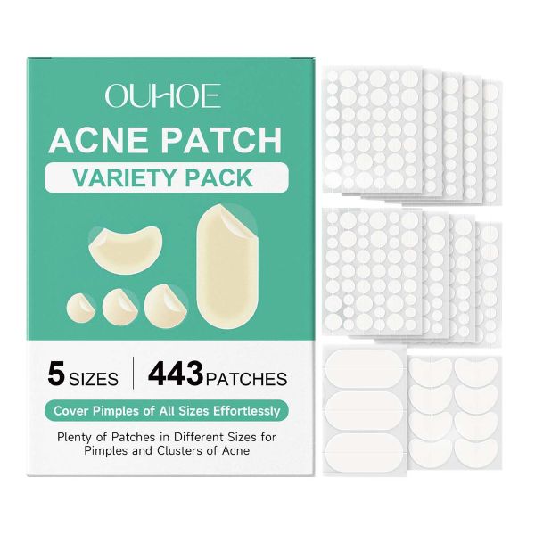 443 Piece Premium Hydrocolloid Pimple Patches for full-face Blemish Care