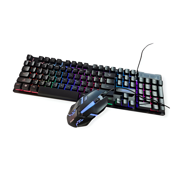 LED Backlit Keyboard &amp; Mouse - Wired, Plug &amp; Play