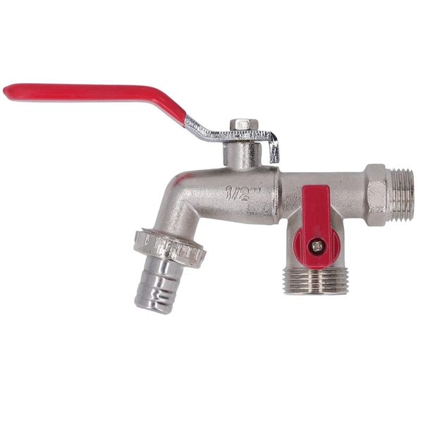 Tool DIY Plumbing Dual Nozzle Water Tap Quick Opening Ball Valve Faucets