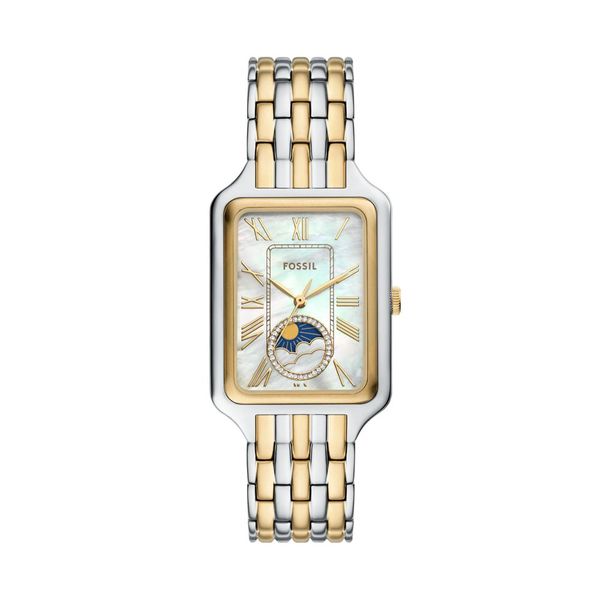 Fossil Raquel Womens Silver Stainless Steel Strap Watch-ES5399