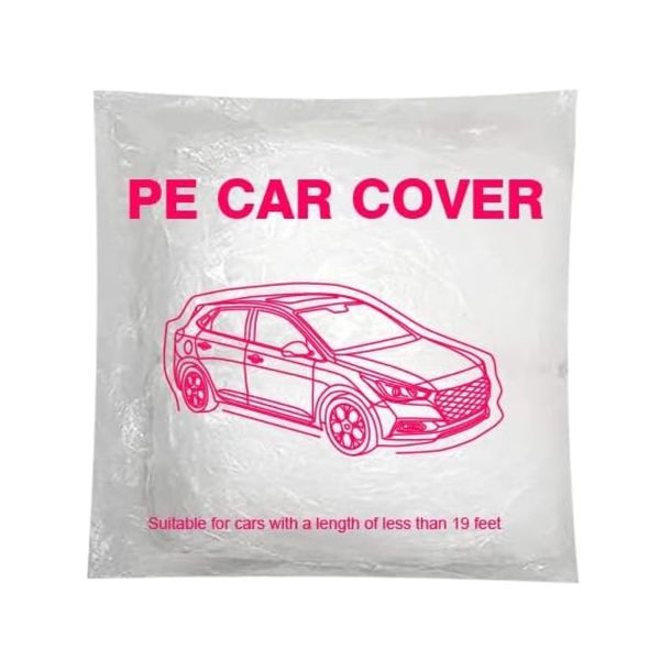Automotive Transparent Vehicle Disposable Car Cover Protector (660cm)- 2pcs