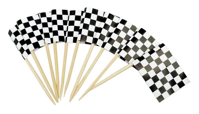 Aankopen - 240 Units - Chequered Cocktail Toothpicks Toppers