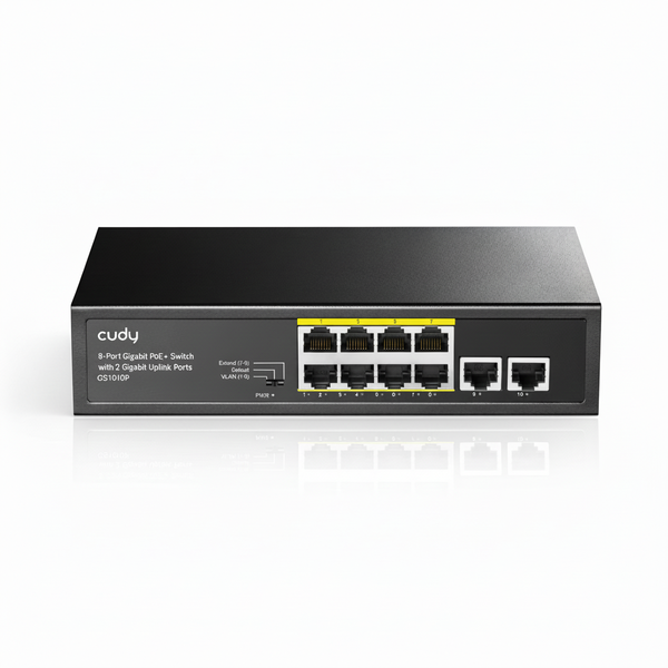 Cudy 10-Port Gigabit PoE+ Switch with 2 Uplink Ports, 120W Power