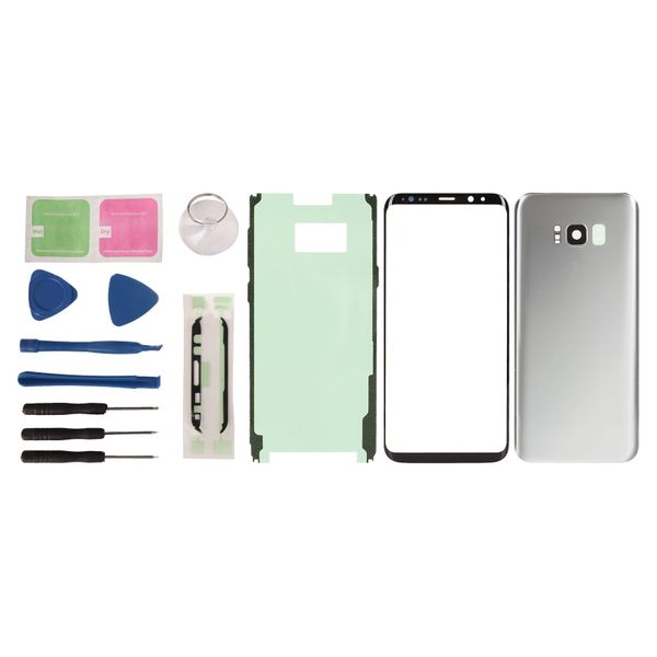 S8+ Back Glass Silver w/Lens