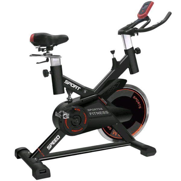 Adjustable Cycling Exercise Bike with LCD Display and Resistance Control