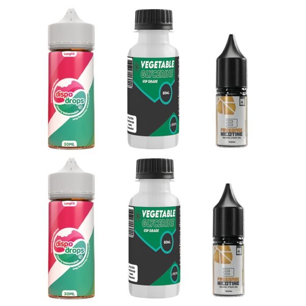 Dispo Drops Longfill Combo 120ml - Cherry Watermelon - 3mg (2 Pack)
