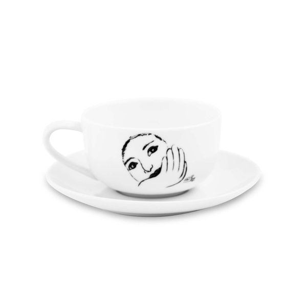 Carrol Boyes Cup and Saucer - Face Facts