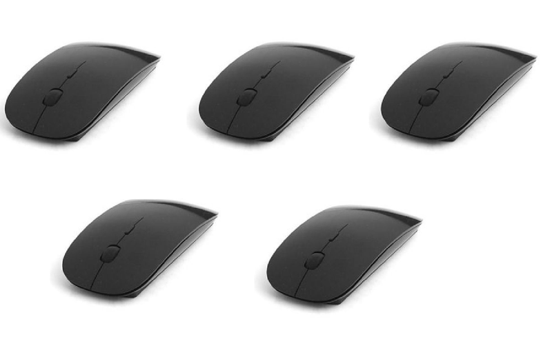 Ultra Slim Wireless Mouse 2.4 GHz Nano Receiver Pack of 5