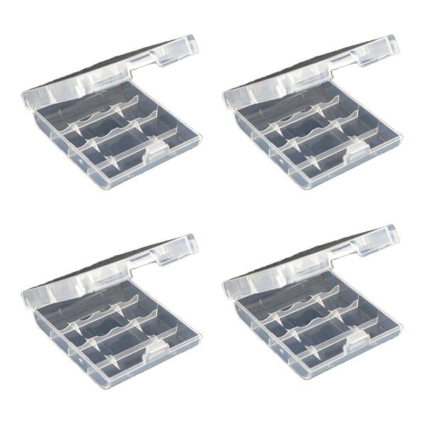 E-Photographic Set of 4 AA Battery Storage Boxes Holds 16 Batteries-EPHK116