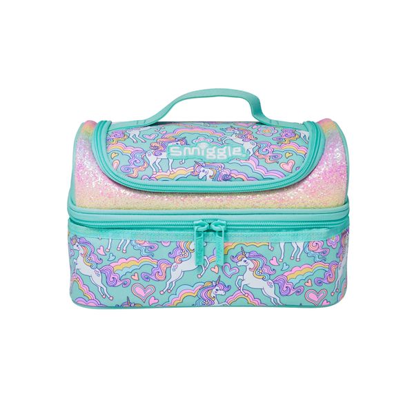 Smiggle Green Limitless Double Decker Lunch Bag image