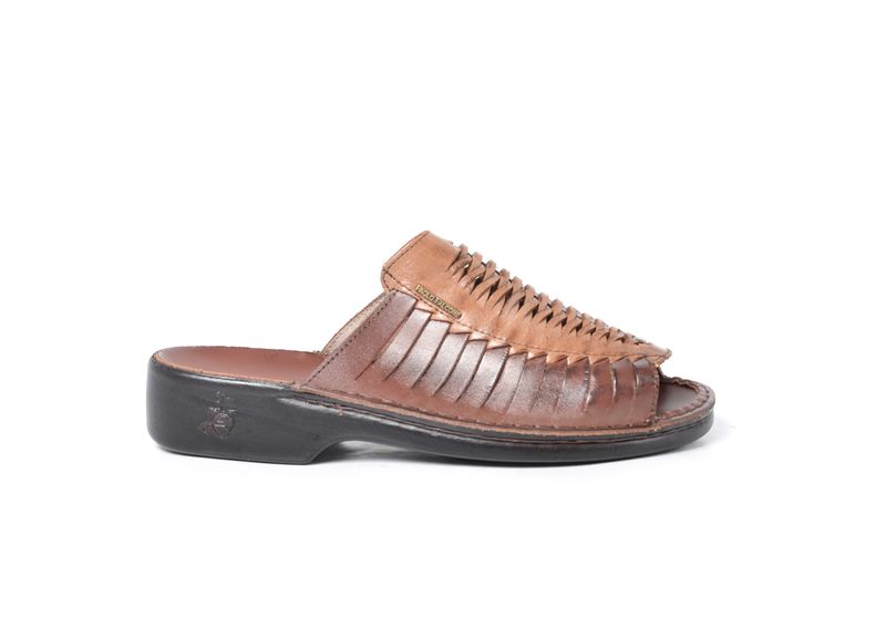 Amalfi Bone and Chestnut Sandal