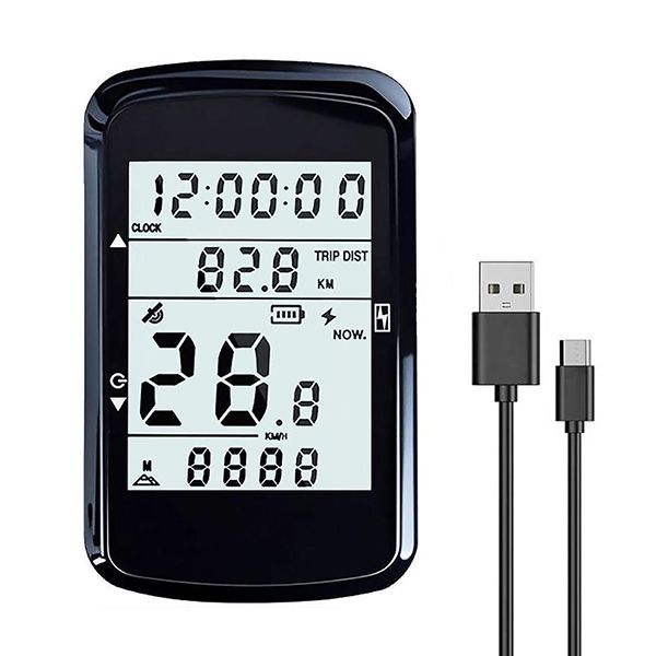 GPS Speedometer &amp; Odometer - Wireless Bike Computer,2.4" LCD,Bicycle Riding