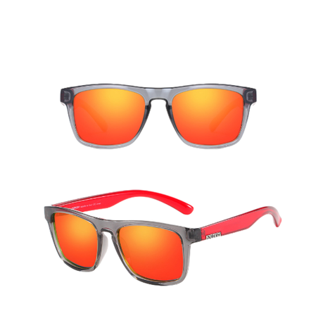 Dubery Polarized Sunglasses 100 UV Protection Gray Red D125