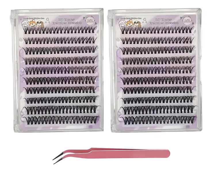 Natural, Adhesive-Free Eyelash Curling And Lengthening Kit With Tweezers