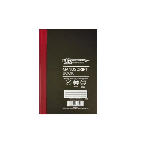 Pack of 5 A5 Size Manuscript Hard Cover 192 Pgs