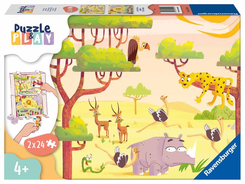 Ravensburger 2 x 24 Piece Puzzle N Play Safari