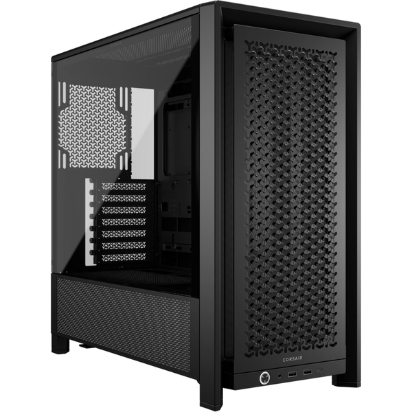 Corsair Frame 4000D Mid-Tower ATX PC Case - Black Tempered Glass Cover