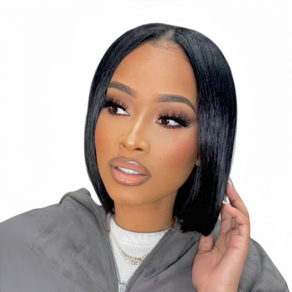 Luvée Short Bob 10" 13x4 Lace Front Blunt Cut Bob Transparent Lace