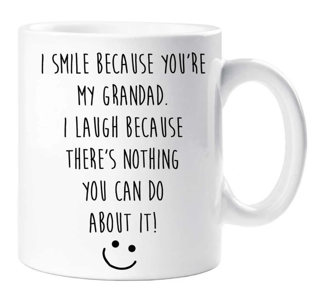 I Smile Because You're My Grandad Gift Mug