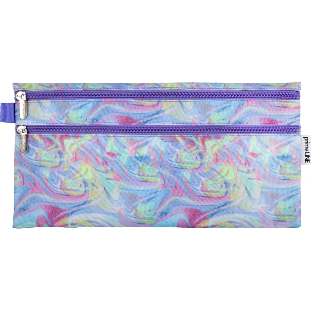 Waltons- Primeline Double Zip 33Cm Pencil Case- Pastel Kaleido | Buy ...