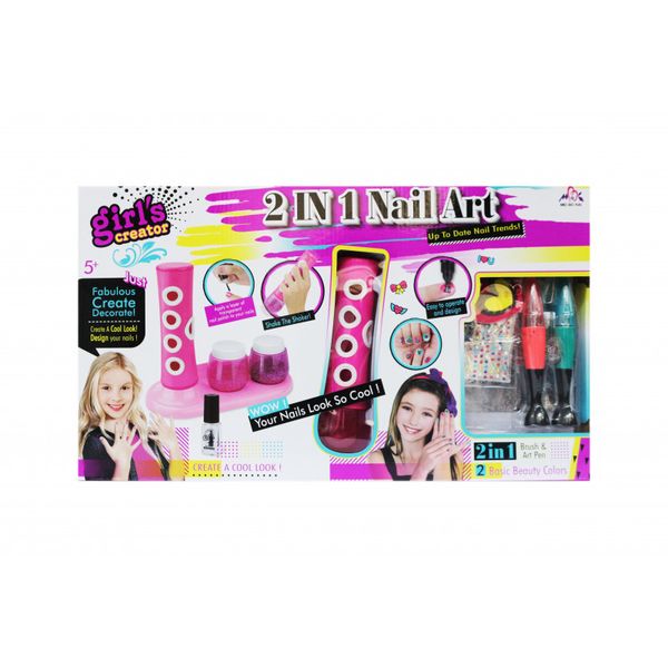 Girl's 2 in 1 Nail Art