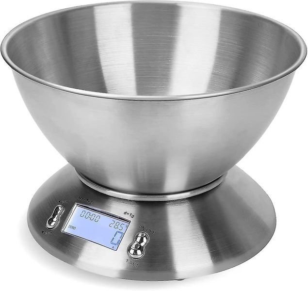 Stainless Steel Mixing Bowl With Digital Kitchen Scale &amp;Timer