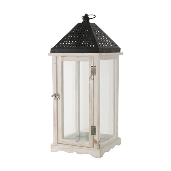 22 x 56 x 22cm Retro Style Wood Hanging Lantern