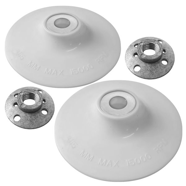 Angle Grinder Backing Pads - 115mm Diameter - 2 Pack - Black