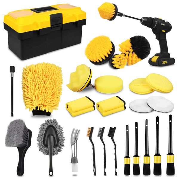 27Pieces Car Detailing Kit, Multi-Purpose Car Detailing Tools | AutoPro