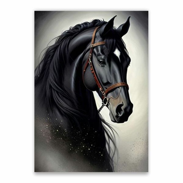 Black Horse Poster - A1