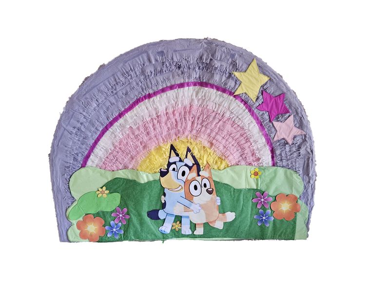 Pastel Rainbow Bluey Pinata
